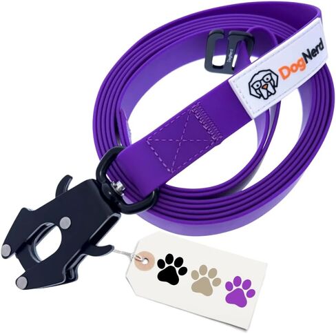 8FT Silicone Dog Leash Heavy Duty with Quick Release/Locking Frog Clip - Waterproof Tactical Dog Leash for Large to Giant Dogs That Pull, Safety Control Dog Training Leashes (8 Foot Black) in Saudi Arabia
