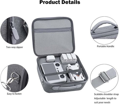 Carrying Case for DJI Mini 2 / Mini 2 SE/Mini 4K, Hard Shell Storage Bag Protable Travel Box Compatible with DJI Mini 2/ Mini 2 SE/Mini 4K Drone and Remote Comtroller Accessories in Saudi Arabia
