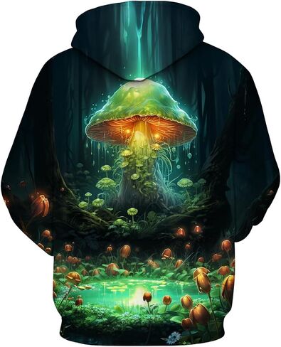 LAOLIUSN Funny Mushroom Hoodie Fungi Graphic Sweatshirt in Saudi Arabia