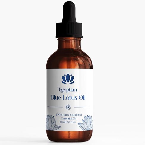 Luxury Pure Blue Lotus Oil for Ultimate Relaxation and Beauty | 10ml | 0.3 oz - Aroma, Calming | Skin Care | Meditation | Yoga | Sleep in Saudi Arabia