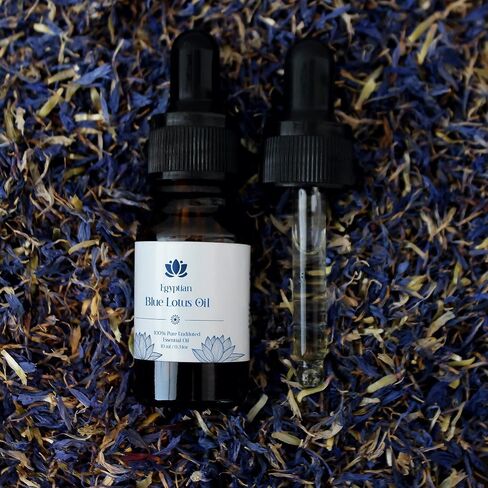 Luxury Pure Blue Lotus Oil for Ultimate Relaxation and Beauty | 10ml | 0.3 oz - Aroma, Calming | Skin Care | Meditation | Yoga | Sleep in Saudi Arabia