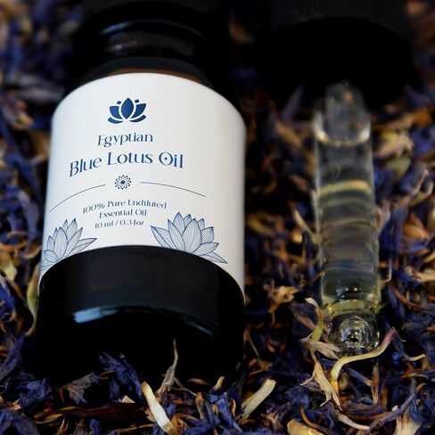 Luxury Pure Blue Lotus Oil for Ultimate Relaxation and Beauty | 10ml | 0.3 oz - Aroma, Calming | Skin Care | Meditation | Yoga | Sleep in Saudi Arabia