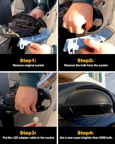LED Side Mirror Turn Signal Lights Compatible with GTI MK5 2004 2005 2006 2007 2008 VW Golf 5 2003-2008 for Jetta MK5 2006-2011 Amber Dynamic Sequential Lamps Smoked Lens in Saudi Arabia