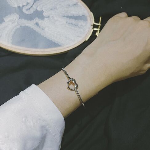 Knot Bracelet Boho Layered Knot Bangle Stack Cuff Bangles Silver Dainty Coin Beaded Hand Jewelry Stackable Bracelets for Women in Kuwait