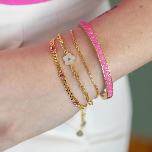 سوار مفصل من الأحجار الكريمة من Alex and Ani، من العقيق الوردي المُعاد تشكيله in Saudi Arabia