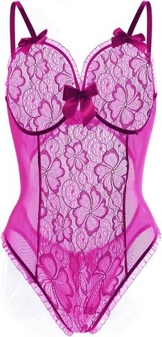 Sexy Women's One - Piece Lace Bodysuit Lingerie for Romantic Nights - Babydoll Sleepwear in Saudi Arabia