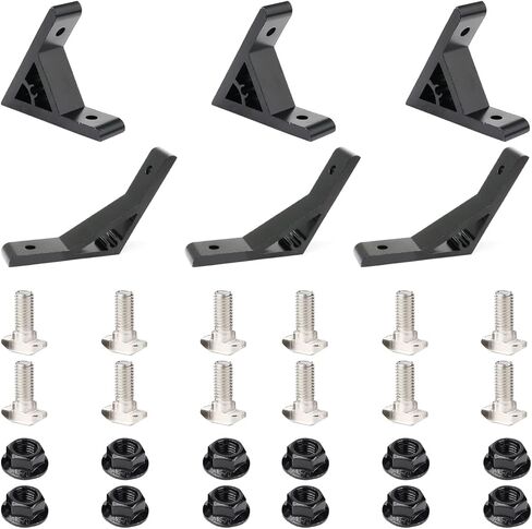 20Sets 2020 Series Aluminum Extrusion Profile Connectors with 20pcs 2020 Extruded Corner Brackets 80pcs Drop in T Nuts and Screws for 2020 Series Aluminum Profile Extrusion Rail in Saudi Arabia