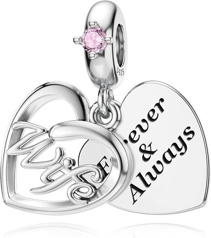 DALARAN Sister Mother Daughter Wife Charms for Bracelet Forever Always Love Charm for Birthday Christmas Sterling Silver Dangle Charm in Kuwait