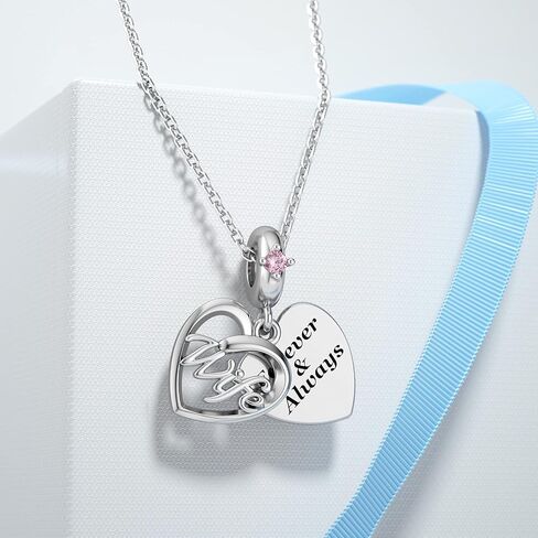 DALARAN Sister Mother Daughter Wife Charms for Bracelet Forever Always Love Charm for Birthday Christmas Sterling Silver Dangle Charm in Kuwait