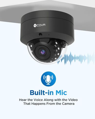 5MP PoE Security Camera, Outdoor Vandal Wired Surveillance Dome IP Camera with Mic, IK10 Vandal-Proof IP67, Smart Human/Vehicle Detection, 100ft HD Night Vision, 2.8mm Lens, LY54AX5MA(NOT PTZ) in Saudi Arabia