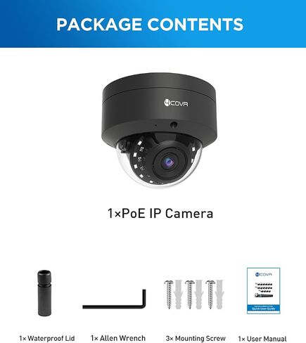 5MP PoE Security Camera, Outdoor Vandal Wired Surveillance Dome IP Camera with Mic, IK10 Vandal-Proof IP67, Smart Human/Vehicle Detection, 100ft HD Night Vision, 2.8mm Lens, LY54AX5MA(NOT PTZ) in Saudi Arabia