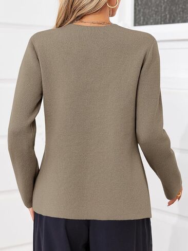 Saodimallsu Womens Cardigan Sweaters Long Sleeve Peplum V Neck Open Front Button Knit Sweater Blazer in Saudi Arabia