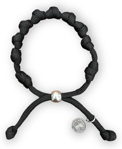 MUNIFICENCE Christian Catholic Blessing String Bracelet Prayer Rosary Paracord Protection Medals Jewlery for Men and Women/Pulsera Rosario Hilo Paracord Verde Adultos Hombres y Mujeres in Kuwait