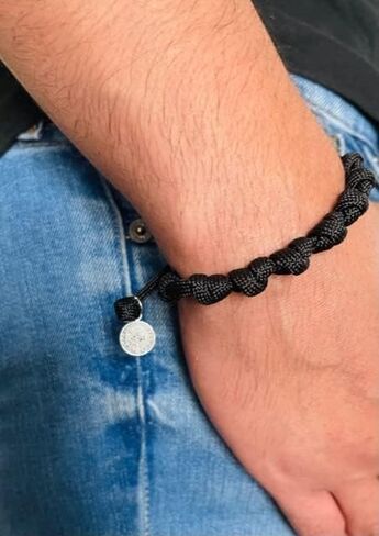MUNIFICENCE Christian Catholic Blessing String Bracelet Prayer Rosary Paracord Protection Medals Jewlery for Men and Women/Pulsera Rosario Hilo Paracord Verde Adultos Hombres y Mujeres in Kuwait
