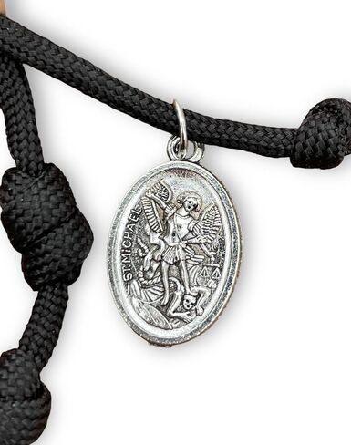 MUNIFICENCE Christian Catholic Blessing String Bracelet Prayer Rosary Paracord Protection Medals Jewlery for Men and Women/Pulsera Rosario Hilo Paracord Verde Adultos Hombres y Mujeres in Kuwait