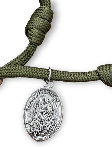 MUNIFICENCE Christian Catholic Blessing String Bracelet Prayer Rosary Paracord Protection Medals Jewlery for Men and Women/Pulsera Rosario Hilo Paracord Verde Adultos Hombres y Mujeres in Kuwait