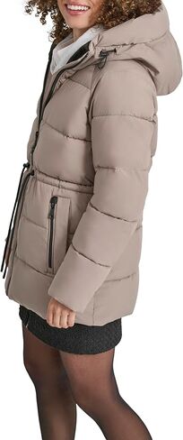 DKNY Women's Anorak-Waist Hooded Puffer in Saudi Arabia