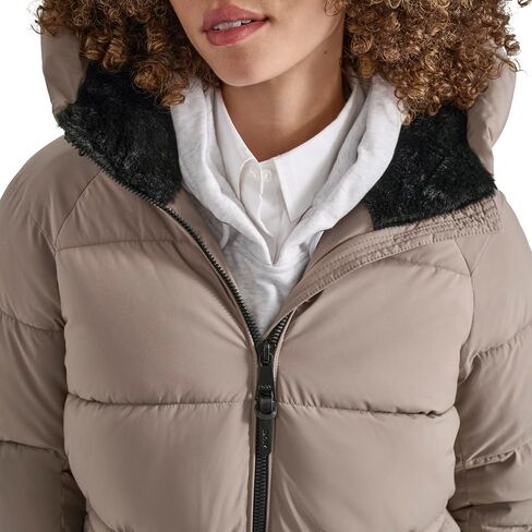 DKNY Women's Anorak-Waist Hooded Puffer in Saudi Arabia