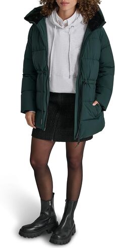 DKNY Women's Anorak-Waist Hooded Puffer in Saudi Arabia