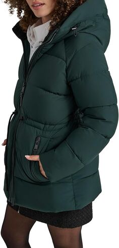 DKNY Women's Anorak-Waist Hooded Puffer in Saudi Arabia
