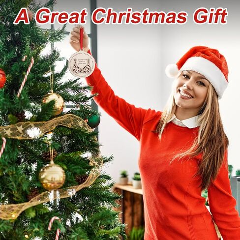 Wooden First Christmas in Our New Home 2024 Christmas Ornaments for Tree Decorations, Best Housewarming Gifts for New House, New Home Gift Ideas, House Warming Gifts Red in Kuwait