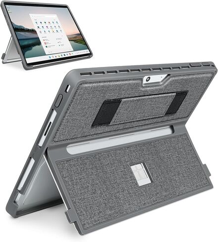 Case fit Microsoft Surface Pro 11 /Surface Pro 10 /Surface Pro 9 /Surface Pro 8 13-Inch, with Stent Cover, Hand Strap, All-in-one Rugged Case Compatible with Type Cover Keyboards, Blue in Saudi Arabia
