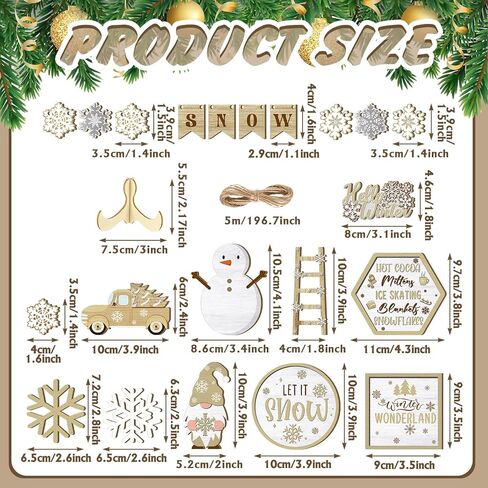 maitys 21 جهاز كمبيوتر شخصى الشتاء صينية ديكور مجموعة الخريف ندفة الثلج جنوم شاحنة الخشب علامة ريفي مزرعة ديكور مرحبا الشتاء الخشب حبة الزخرفية منضدية علامة لعطلة الجدول الشتاء in Kuwait