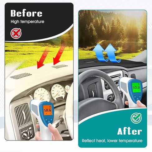 FIILINES Dash Cover for Dodge Ram 1500 2002-2005, Dodge Ram 2500 3500 2003-2005, Dashboard Mat Accessories Dash Cover Sunshade Nonslip Mesh Protector No Glare Black in Kuwait