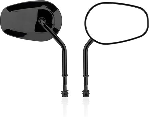 Universal 8mm 10mm Harley Motorcycle Mirrors Compatible with Harley OX1358 for Road King Street Bike Touring Sportster Cruiser 360 Degree Adjustable Adventure Motorcycle Side Mirrors (Back) in Kuwait