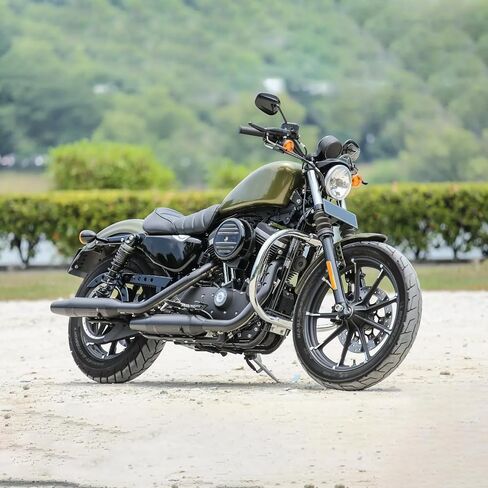 Universal 8mm 10mm Harley Motorcycle Mirrors Compatible with Harley OX1358 for Road King Street Bike Touring Sportster Cruiser 360 Degree Adjustable Adventure Motorcycle Side Mirrors (Back) in Kuwait