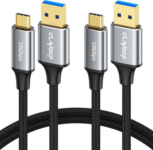 كابل Android Auto USB بطول 3 أقدام 2 حزمة، (10 جيجابت في الثانية/100 واط) كابل بيانات USB A إلى USB C، USB C 3.2 Gen 2 USB-C للشحن السريع وكابل نقل البيانات USB إلى النوع C سلك لـ CarPlay/SSD خارجي/PS5/iPhone15/Galaxy S24 in Kuwait