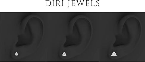 Moissanite Stud Earrings, 0.5ct-2ct D Color VVS1 Clarity Lab Grown Diamond Moissanite 14K White Gold Plated Sterling Silver Moissanite Push Back Earrings For Women in Kuwait