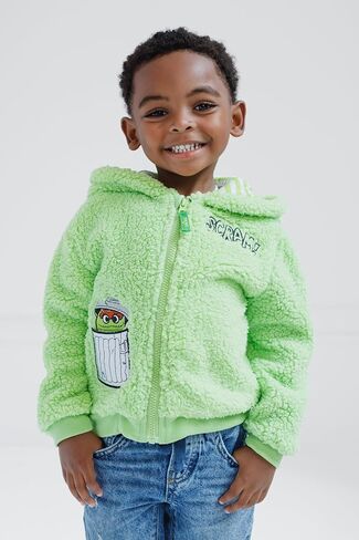 Sesame Street Cookie Monster Elmo Fleece Zip Up Hoodie Infant to Toddler in Kuwait