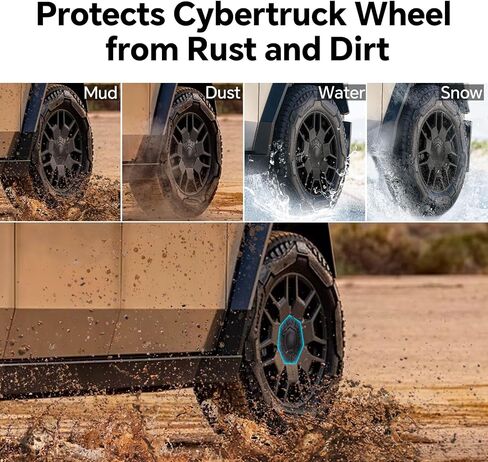 2025 Tesla Cybertruck Wheel Hub Center Caps Wheel Protection Cybertruck Hubcaps Wheel Center Caps for 2024 2025 Tesla Cybertruck Accessories (8PCS) in Saudi Arabia