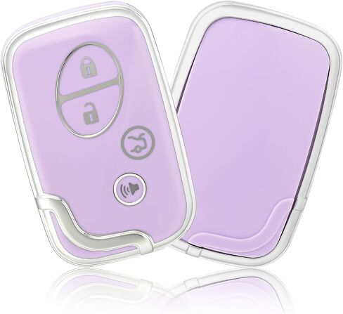 OFFCURVE for Lexus Key Fob Cover Special Key Fob Case Holder for Lexus ES350 GS300 GS430 GS450h GS460 is F IS250 IS350 LS460 LX570 RX350 Car Accessories Smart Keyless Remote Key Protector, Purple in Saudi Arabia