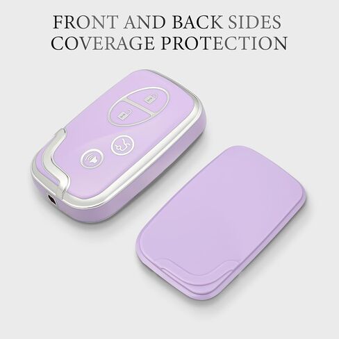 OFFCURVE for Lexus Key Fob Cover Special Key Fob Case Holder for Lexus ES350 GS300 GS430 GS450h GS460 is F IS250 IS350 LS460 LX570 RX350 Car Accessories Smart Keyless Remote Key Protector, Purple in Saudi Arabia