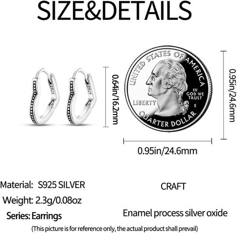 925 Sterling Silver Hoop Earrings for Women Dangle Earrings Huggie Earrings Hypoallergenic Earrings Gifts for Women in Saudi Arabia