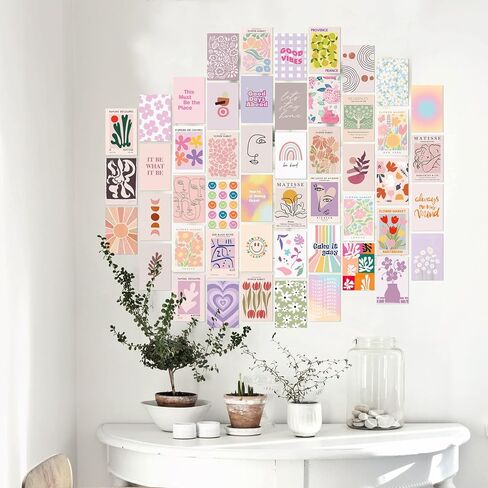 30 Pcs Danish Pastel Room Decor Aesthetic Wall Collage Kit, Art Prints Wall Decor Posters for Bedroom Pictures for Dorm Decor Nature Stickers in Kuwait