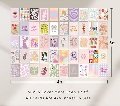 30 Pcs Danish Pastel Room Decor Aesthetic Wall Collage Kit, Art Prints Wall Decor Posters for Bedroom Pictures for Dorm Decor Nature Stickers in Kuwait