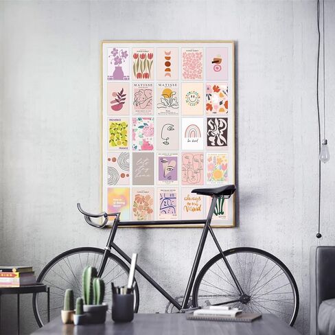 30 Pcs Danish Pastel Room Decor Aesthetic Wall Collage Kit, Art Prints Wall Decor Posters for Bedroom Pictures for Dorm Decor Nature Stickers in Kuwait