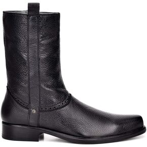FRANCO CUADRA Men's Boot in Genuine Deer Leather Black