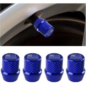 4PCS Car Tire Valve Stem Caps, Leakproof American Flag Automotive Tire Air Valves Stem Cover, Corrosion Resistant Vehicle Tire Air Caps Protector, Universal for RV, SUV, Truck (Yellow) in Kuwait