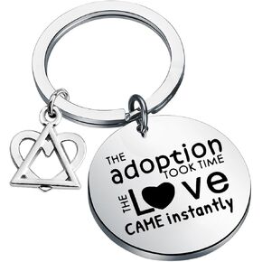 TGBJE Adoption Symbol Charm Keychain Gotcha Day Keychain Adoption Gifts Adoptive Mom Jewelry Foster Parent Thank You Gift