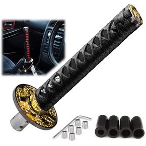 EZAUTO WRAP 20cm Black Shift Knob Samurai Sword Alloy Katana with Adapter Universal