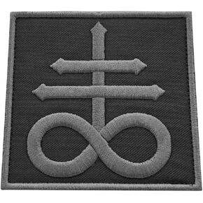 Subdued Leviathan Cross Crux Satanus Satan Demon Symbol Morale Embroidered Fastener Patch