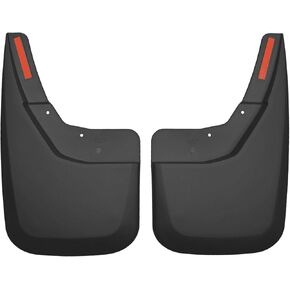 Husky Liners Mud Guards | Rear Mud Guards - Black | 57881 | Fits 2014-2018 Chevrolet Silverado 1500, 2015-2019 Silverado 2500/3500, 2019 Silverado 1500 LD w/Single Rear Wheels 2 Pcs
