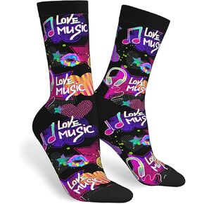Trendy Novelty Socks, Fun Crazy Crew Socks Cool Casual Dress Socks for Gifts Men Women