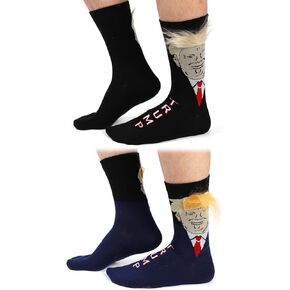 Trump Socks with Hair,Funny Trump Socks with Tiny Combs 2024 Novelty Socks Gag Gift Set for Women Men