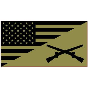 Edward & Co Sticker USA Flag Infantry Tactical Decal United States Army Military for Car Truck Window Laptop Bumper 4.0 x 2.1 in