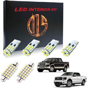 LED Interior Light Kit Accessories for Ford F150 1997-2014 6000k White Map Dome Cargo License Plate Bulbs (12 Pieces)